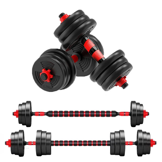 Adjustable Dumbbell Barbell Set 5 To 44 Pounds Anti Slip Grip Home Gym