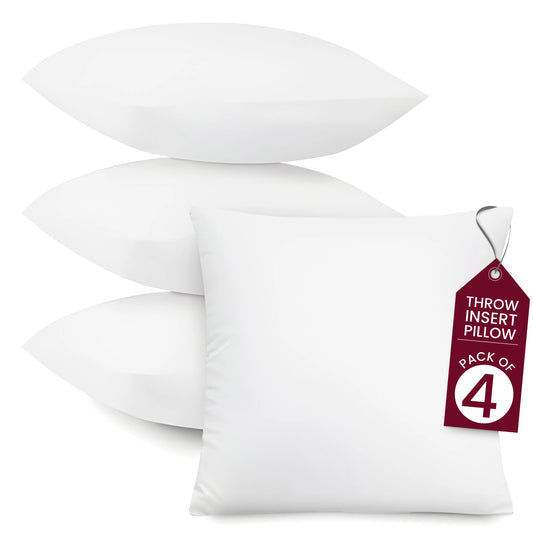 LDC Lux Decor Collection Pillow Inserts Set of 4 Cushions