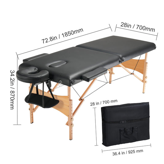 NONED Portable Massage Table Folding Lightweight Adjustable Salon Bed
